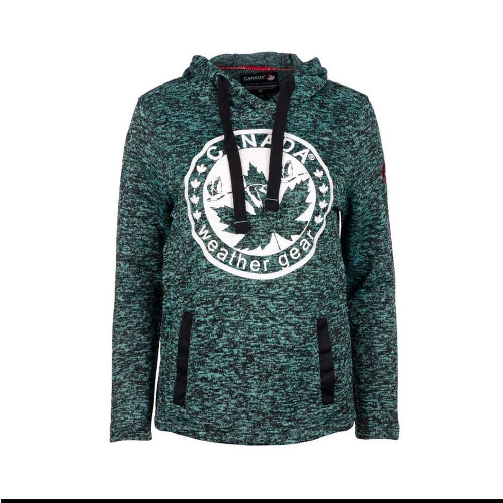 $75 NWT Canada Weather Gear Women's Fleece Cowel Neck Hoodie Medium "Mint Mix"